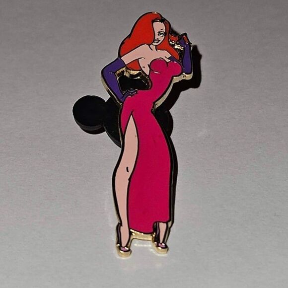 Disney Pin Jessica Rabbit Twirling Hair with Hand on Hip 2003 21984 Sexy Dress - Picture 1 of 12